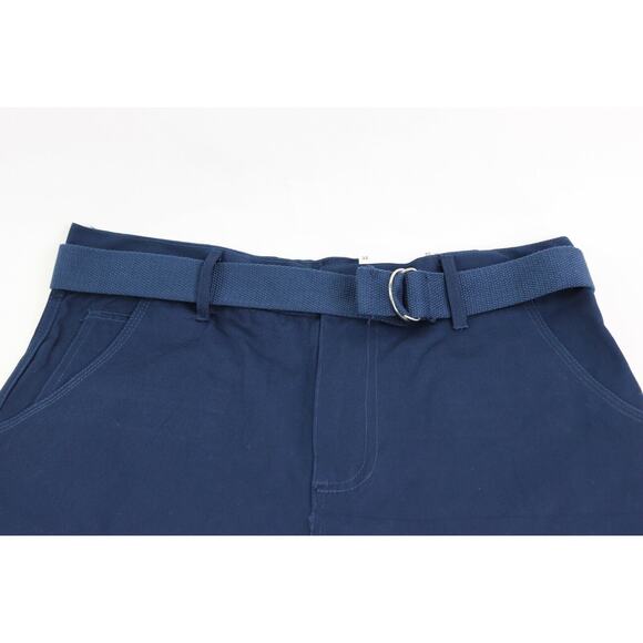 Blue Rock Men's Cotton Belted Cargo Shorts in Navy Blue Size 30 Retail $42 New - Picture 2 of 7